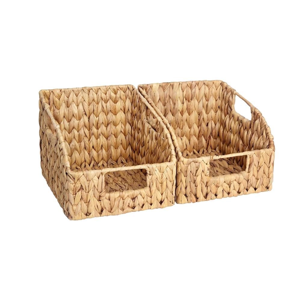 Woven Storage Basket for Desk Coffee Table - Multipurpose for Snacks and Cosmetics
