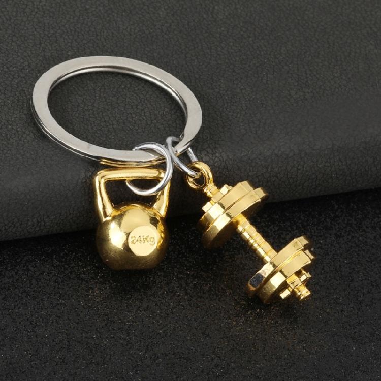 Versatile Mini Dumbbell Keyring For Keys Bags Decors Zinc Alloy Fitness Accessory Gift For Gym Goers