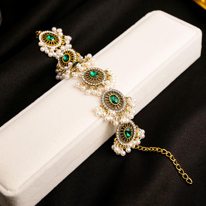 2023 Pink Diamond Pearl Bracelet: Retro Metal, Luxury Fashion with European and American Influences