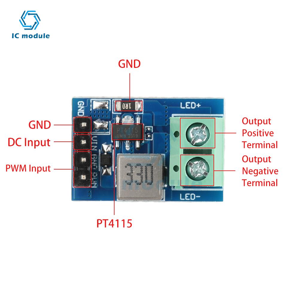 PT4115 LED Driver Module 12V 1-10S Constant Current Driver Output Module For LED Strip Light Applications