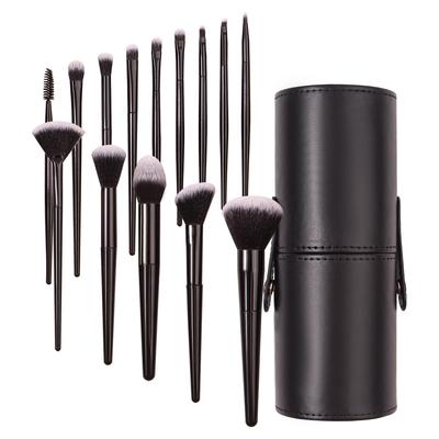 Conjunto de Pincéis de Maquiagem Pretos Profissional Super macio pincel de detalhe Pincel para Blush Pincel para Base Corretivo Pincel para Sombra Ferramenta de Beleza para Mulheres