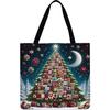 4pcs Christmas Tree Large Capacity Linen Tote Bag