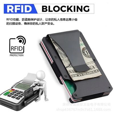Aluminum Alloy Ultra-Thin RFID Credit Card Holder Wallet