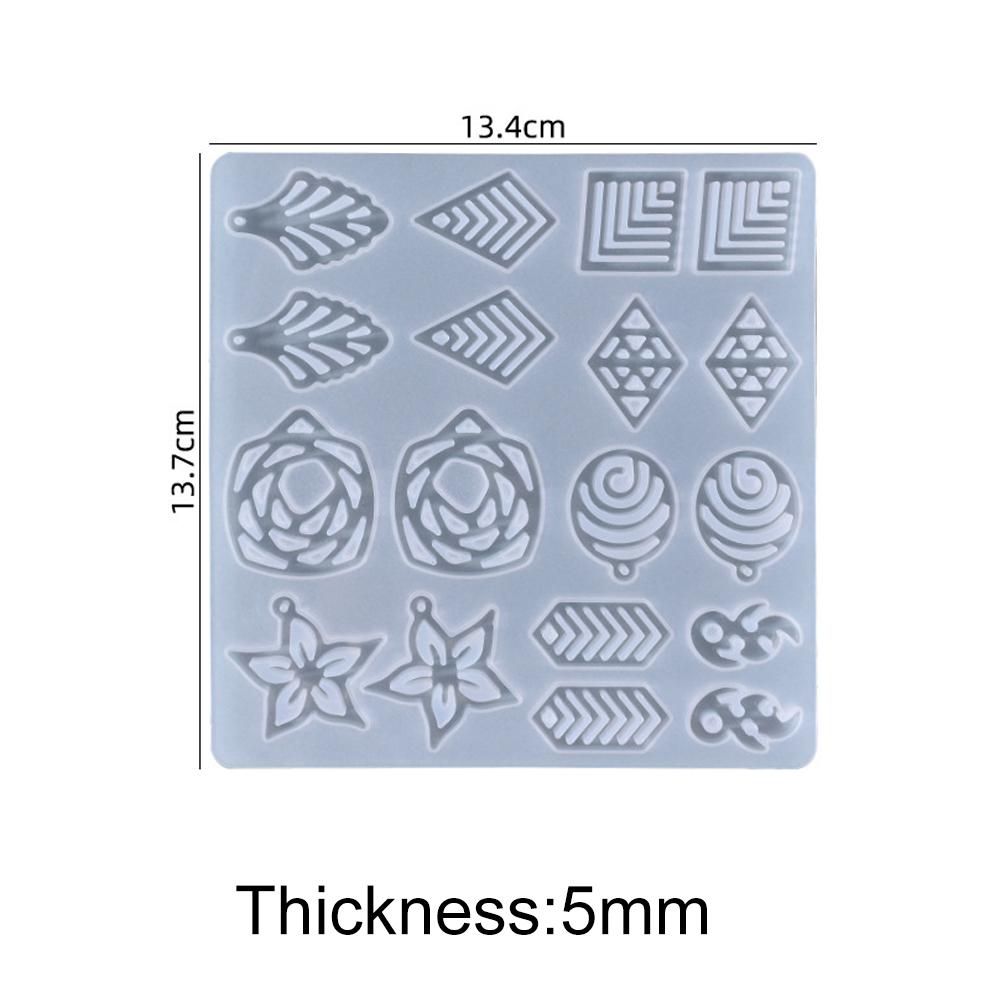 Earring Pendant Silicone Mold Epoxy Resin Jewelry Making Molds Heart Leaves Moon DIY Charms Pendant Mould Creative Jewelry Craft