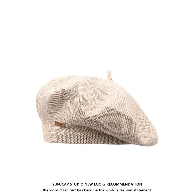 Wool knitted beret spring and autumn painter's hat shows the face, small and thin design sense, high-end hat autumn