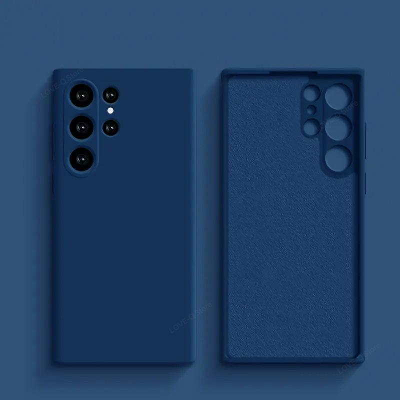 

Для S25 Ultra Plus чехол роскошный жидкий силиконовый мягкий TPU чехол для Samsung Galaxy S25 S24 S 25 Ultra Plus S25Ultra чехлы для телефонов принципиально Galaxy S25 Ultra синий