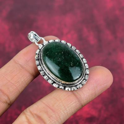 Green Aventurine Pendant, 925 Solid Sterling Silver Jewelry, Gemstone Jewelry Pendant, Handmade Wedding Gift Jewelry