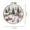 Christmas Cross Stitch Embroidery Kit Includes Hoop Cloth Threads Handmade Sewing Art Craft Kit DIY Embroidery Kit for Beginners