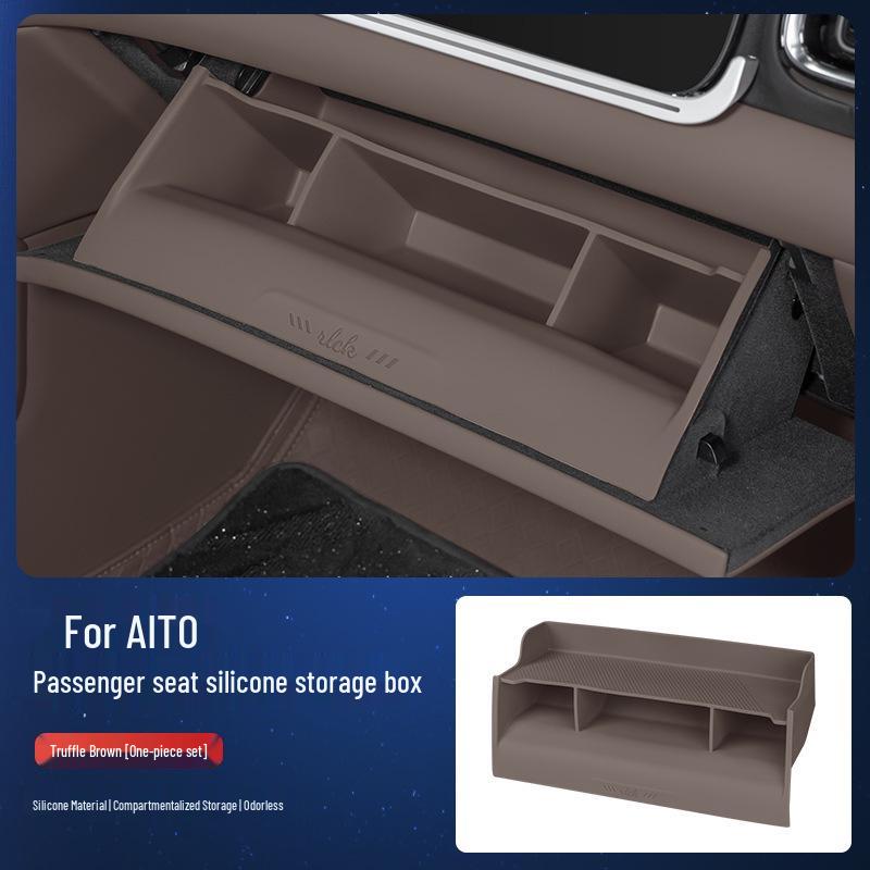 

AITO M7/M8 Passenger Seat Storage Box Silicone Pad & Interior Decor Accessories