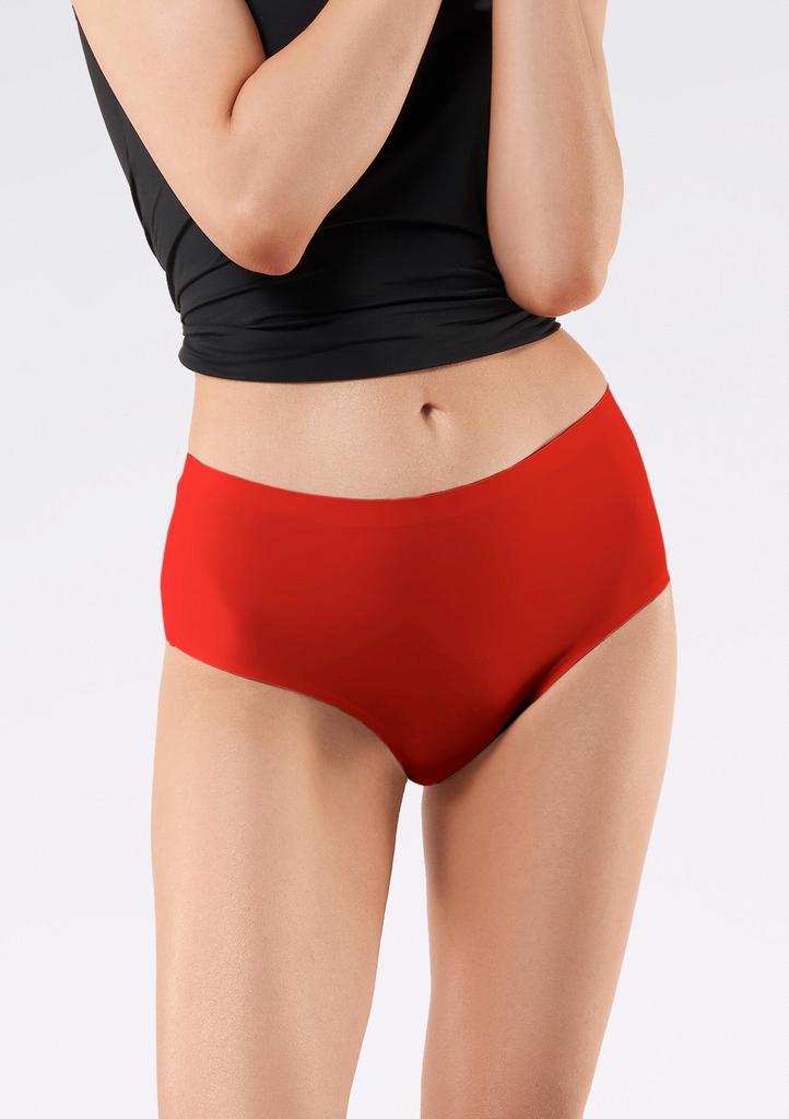 Figi damskie brazyliany z wysokim stanem czerwone Simple Brasil Maxi Julimex