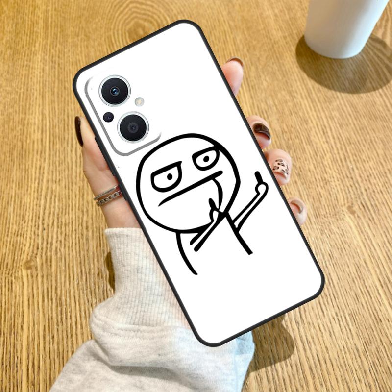 Funny Man Middle Finger Funda For OPPO Reno 14 F 10 11 12 13 Pro 13F 12F 11F 7 8 Lite OPPO Find X6 X5 X8 X9 Pro Case