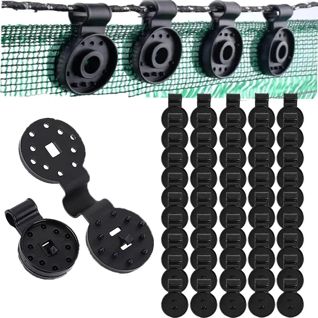 1-100Pcs Shade Cloth Clips, Grommet Clamps for Sunblock Net Mesh Cover, Garden Greenhouse Fabric Fixing Accessories