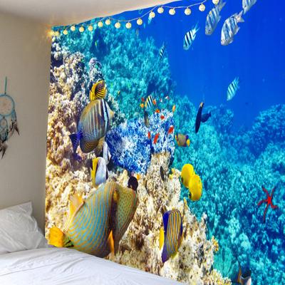 Natura Mare Paesaggio Arazzo Mare Albero di cocco Appeso a parete Arte decorativa Oceano Spiaggia Arazzo Decorazioni per la casa Sfondo Soffitto
