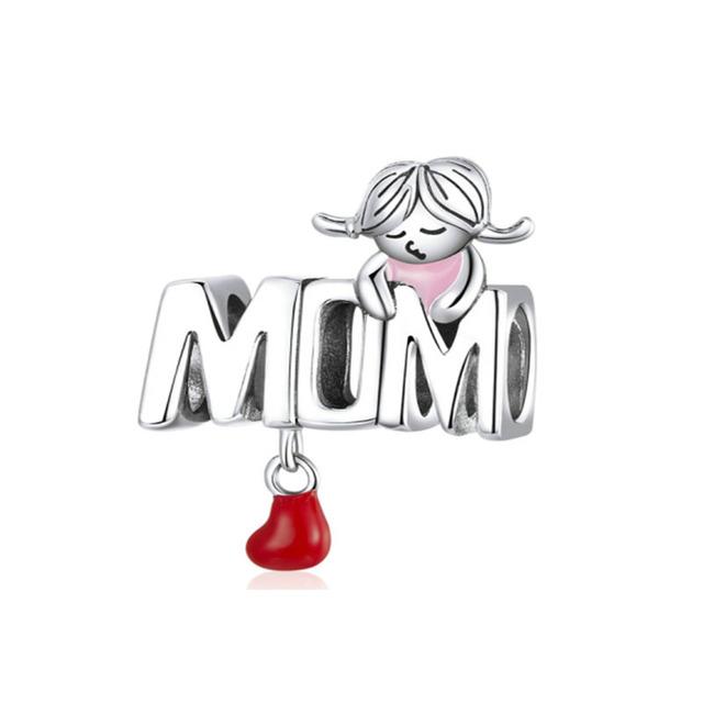 New European Mom Dog Pendant Niece Fiancee Diy Fine Beads Fit Original Charms Silver 925 Bracelet Jewelry Acessories