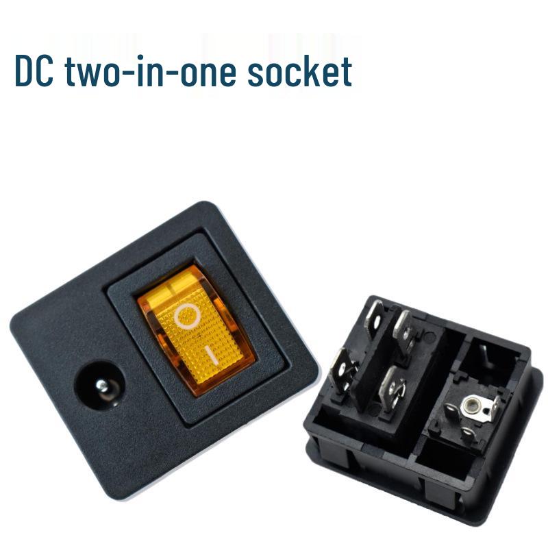 DC Dual Power Socket 5521/5525 with Switch, CE Certified