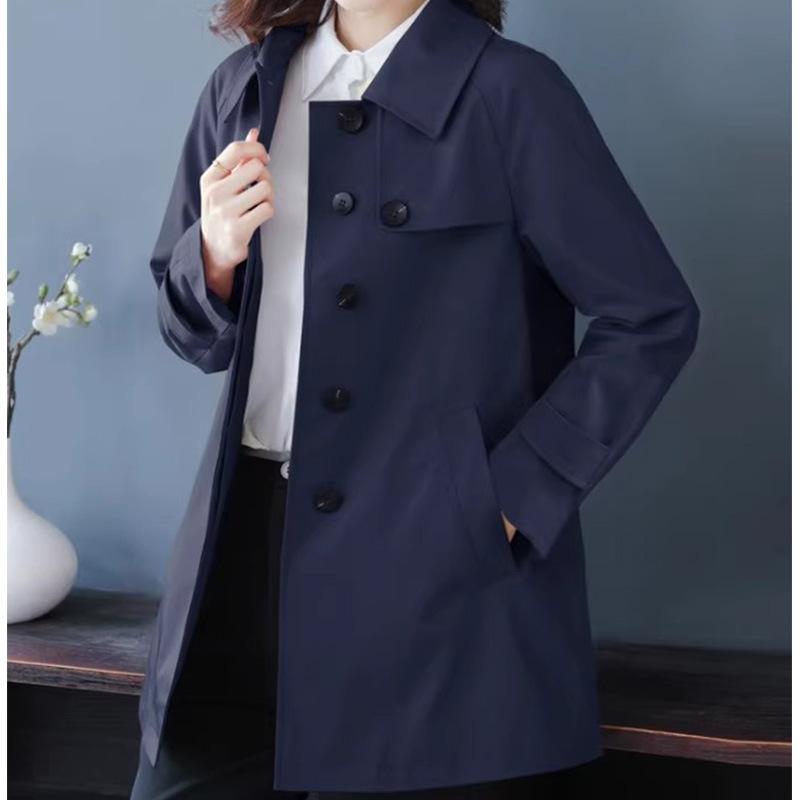 Short trench coat textured coat spring fashion high sense spring and autumn women's clothing autumn women's