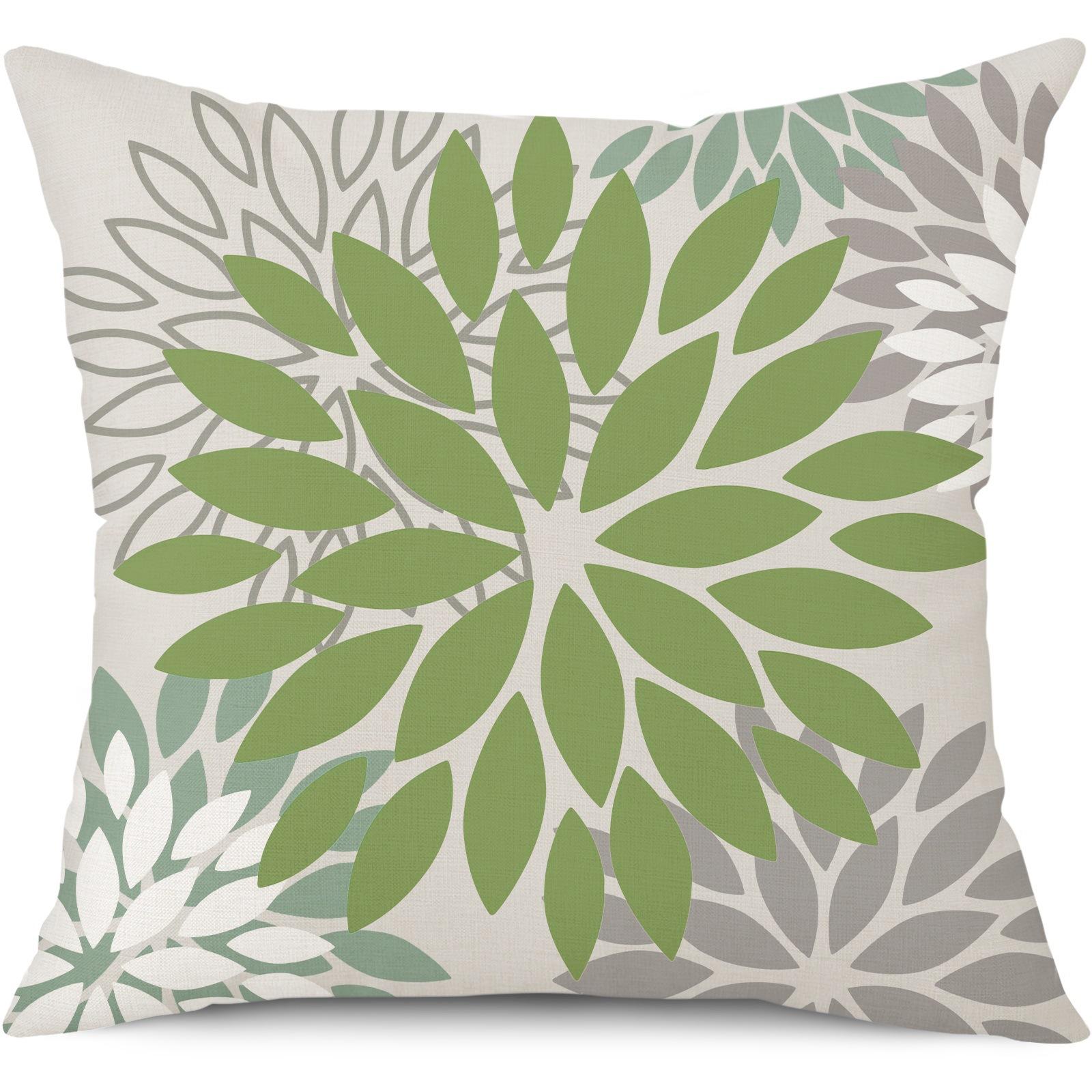 Simple, Modern, Abstract Colorful Flowers Polyester Pillowcase Comfortable Soft Decorative Pillow Cases SingleSided Print Suitable Spring Decoration 1pcs