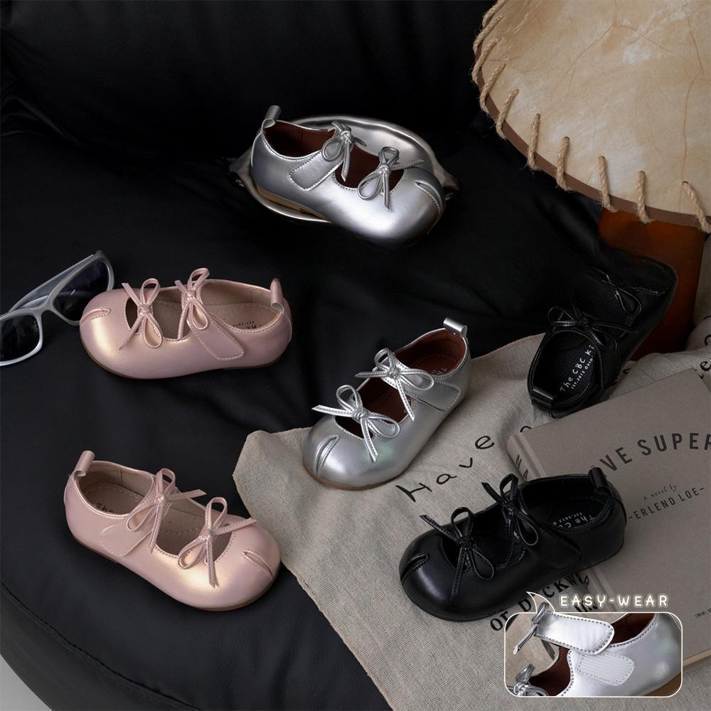 Girls' Silk Evening Shoes, Spring and Autumn Small Scoop Shoes, Soft Sole Princess Shoes, Retro Mary Jane Shoes