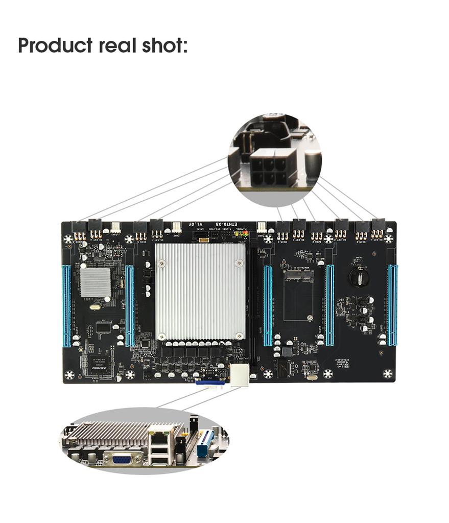 ETH79-X5B Mining Motherboard Supports All Graphics Cards
