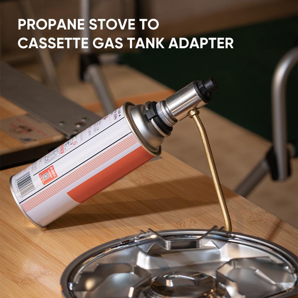 Adapter for Propane Gas Canister Propane Gas Cartridge Adapter Camping Propane Stove to Cassette Gas  Connection Adapter