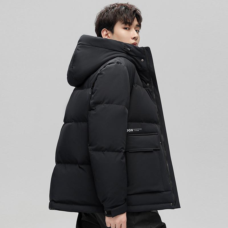 Highly Filled White Duck Down Extreme Cold Down Jacket Men's Winter New Short Hooded Thickened Warm Outdoor Down Jacket