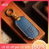 Styling Mouldings Genuine Leather Car Key Case Full Cover Keychain for Kia Ev6 Seltos K5 Sorento Mq4 7 Button
