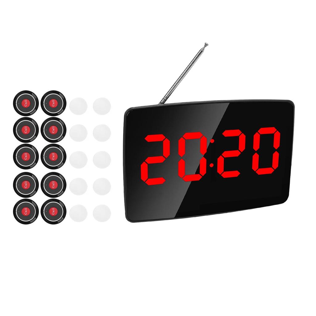 Drahtloses Rufsystem Pflegekraft-Pager mit 10 Schwesternruf-Tasten 1 Display-Empfänger für