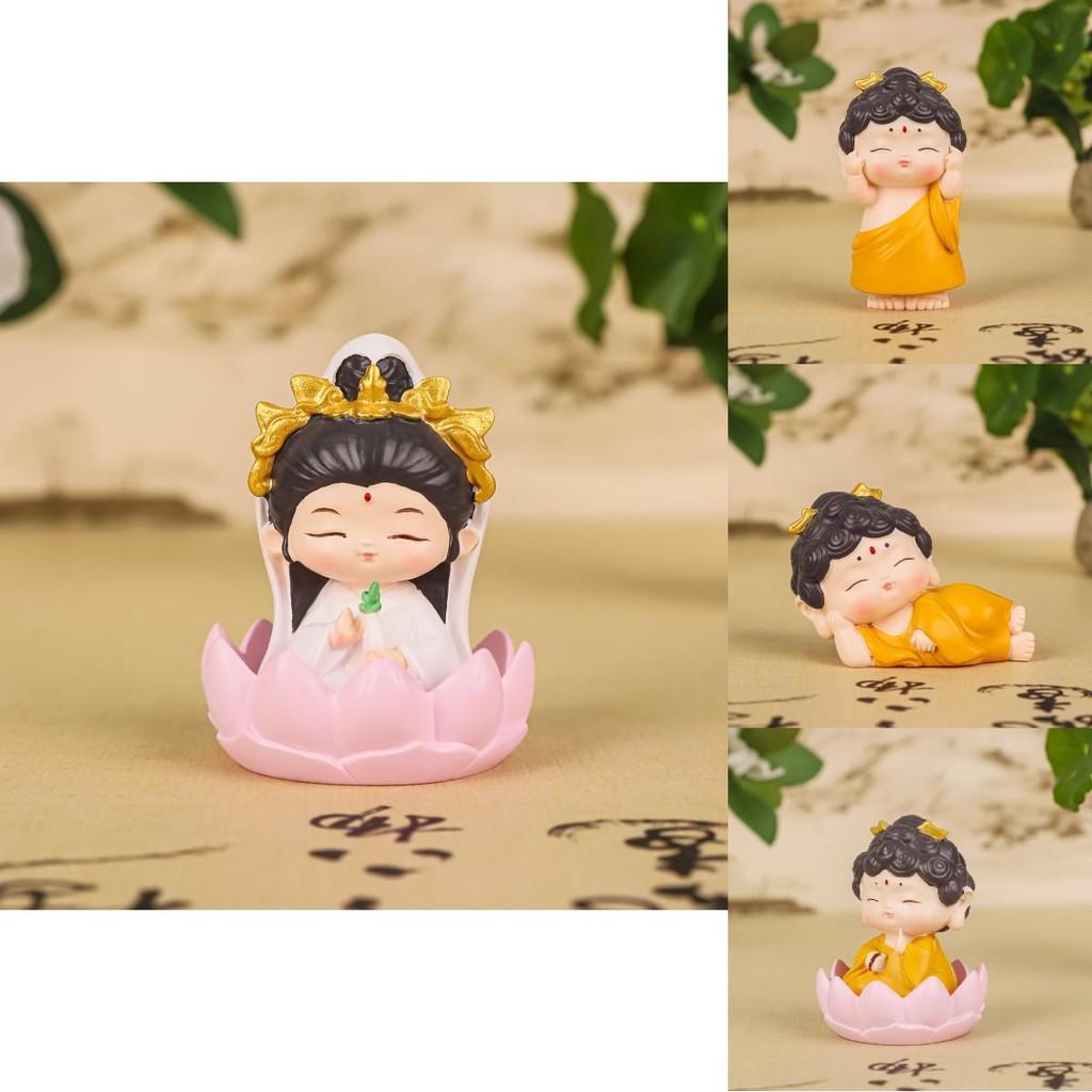 Adorable Resin Blessing Buddha Car Ornament For Home And Office Desk Decoration