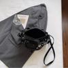 Fashion Rivets Large Capacity Pillow Bag European and American Bowling Motorcycle Handbag Single Shoulder Crossbody Women's Bag