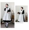 Japanisch inspiriertes Schwarz-Weißes Schuluniform-Maid-Kleid