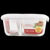 LocknLock 630ml Divided Heat-Resistant Glass Food Container