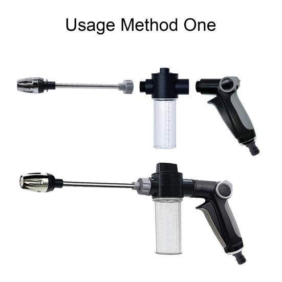 Garden Hose Nozzle Adjustable Spray High Pressure Hose Nozzle Heavy Duty Jet Nozzle Mist Sprayer for Cleaning Car Pet Yard Lawn Use