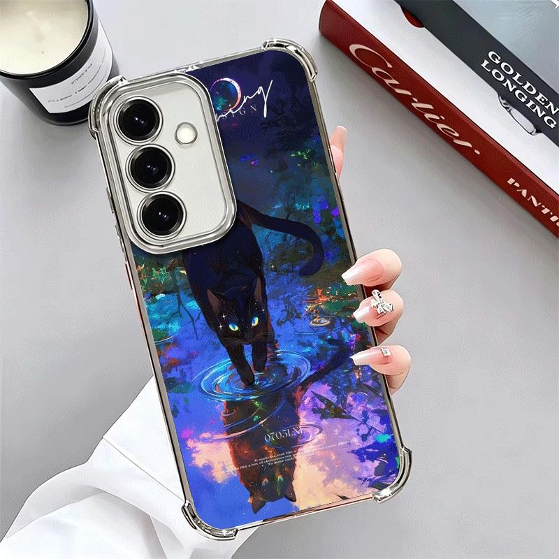 

Ночная Луна Кошка Мечтательное Искусство Мягкий Чехол Для Телефона Для Samsung A17 A27 A07 A37 A57 A16 A56 A15 A55 A14 A54 A13 A53 A26 A36 A25 A35 A24 A3 Samsung A36
