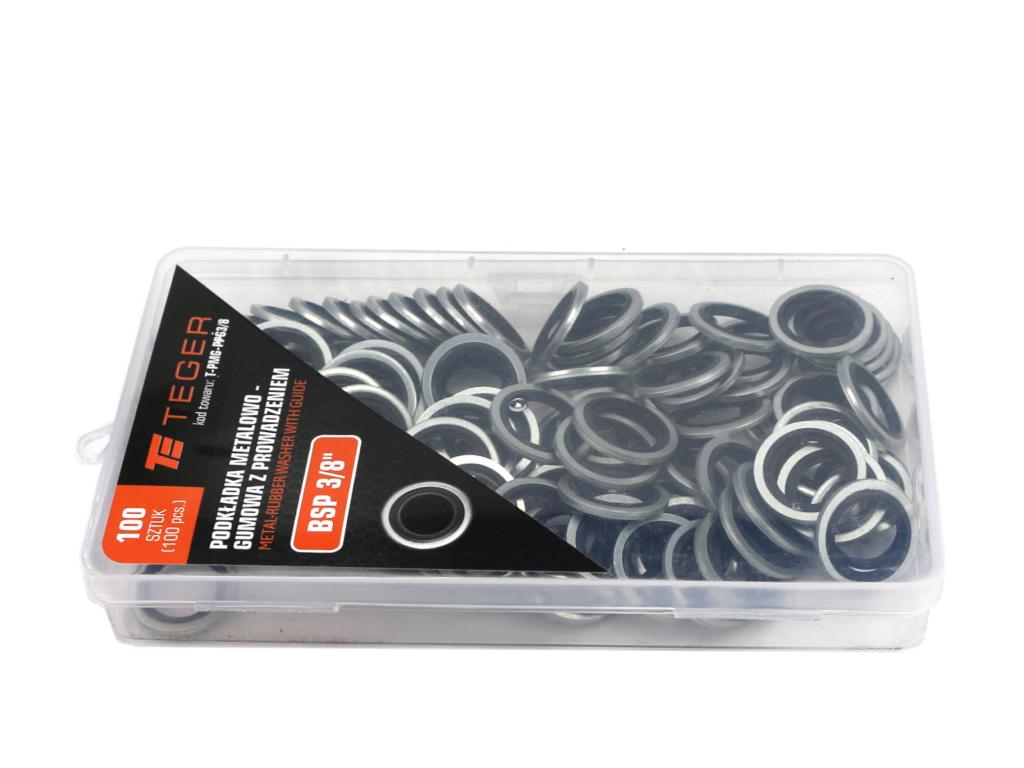 Metal-rubber Washer with BSP 3/8" Guide TEGER (sold In Packs of 100)