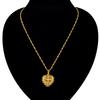 Heart Pendant Necklace for Women Golden Copper Metal Neck Chain Female Necklaces Jewelry for Girl