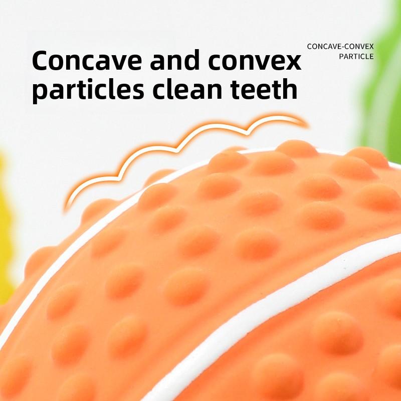 Neuer Smiley-Ball Latex Geräusche machendes Spielzeug Zähneknirschen und Reinigen Haustier Latexball Hundespielzeug Haustierbedarf