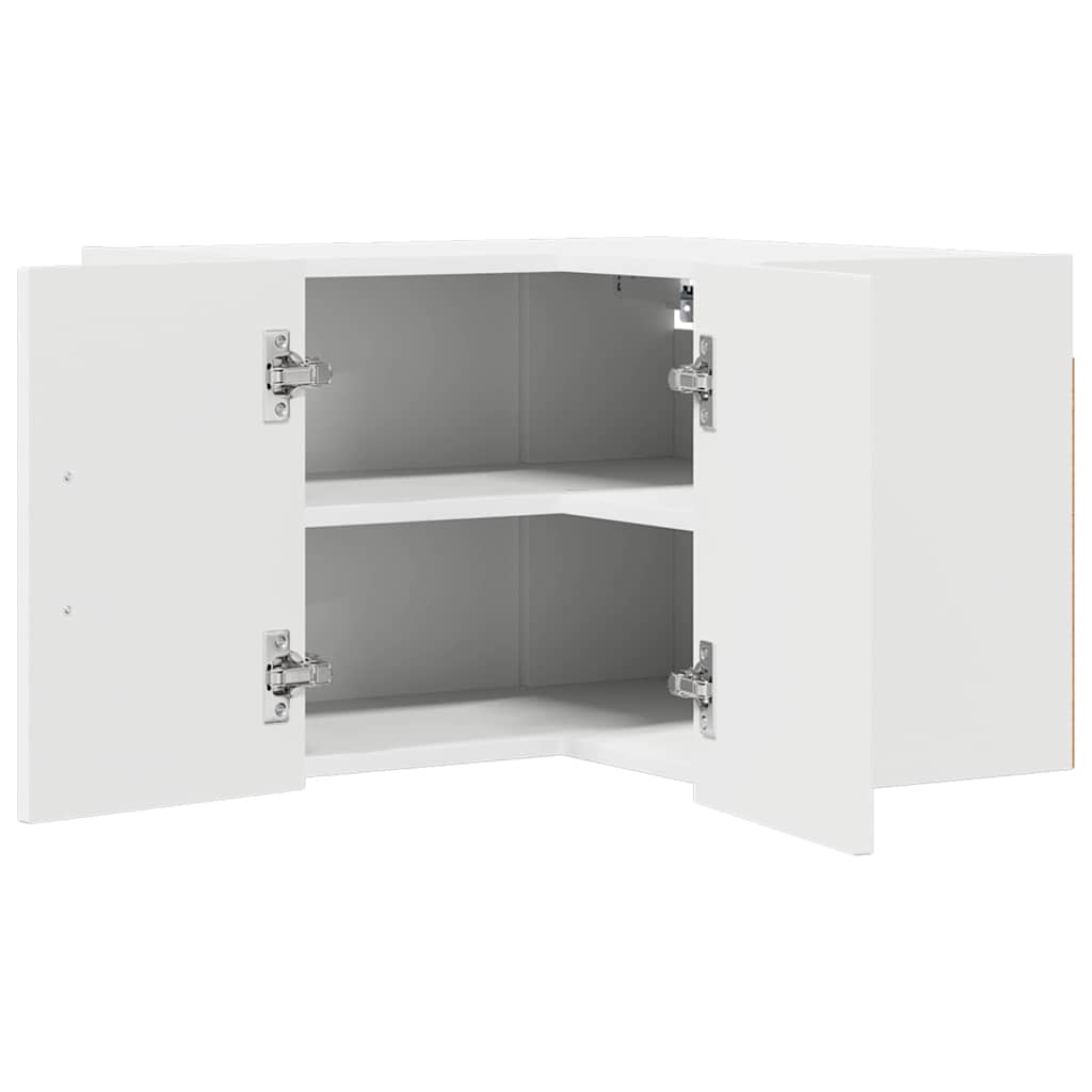 Lucca Wall Corner Cabinet White 57 X 57 X 40 Cm Particleboard