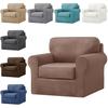 Elastic Polyester Sofa Cover For One Two Three Seat Sofas With Antiwrinkle And Easy Clean Functionality