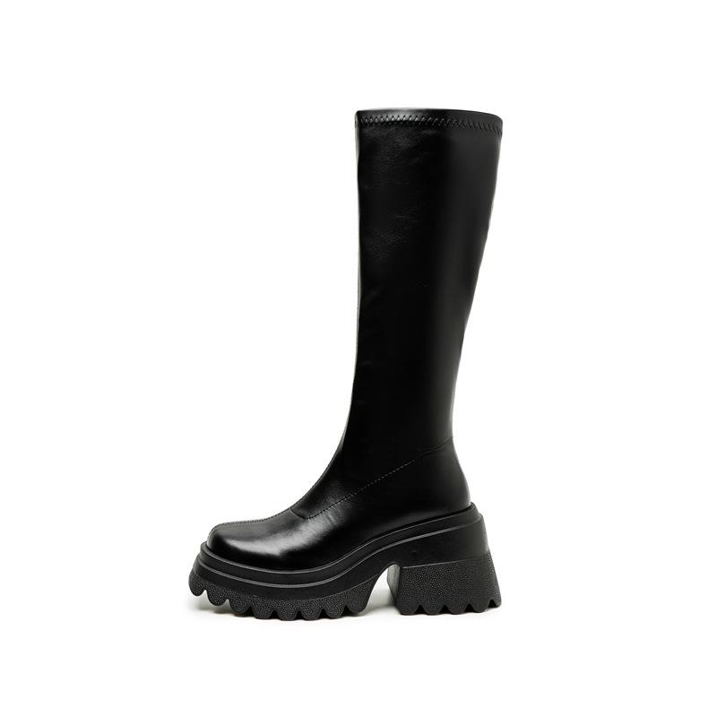 Big tube circumference fat mm women's boots large size thick leg boots thigh circumference widened knight boots wide tube boots trouser tube boots