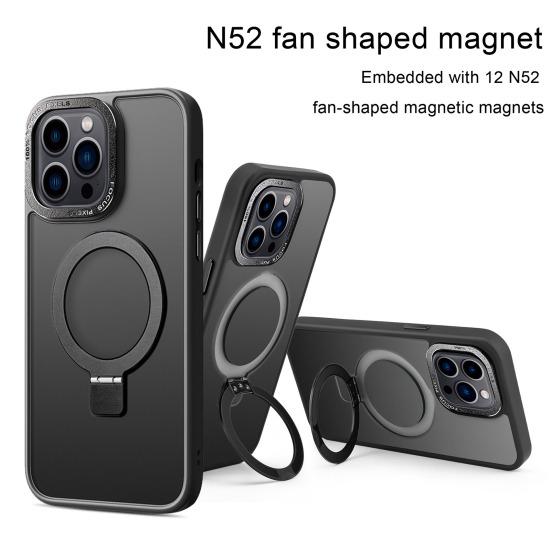 Integrated Magnetic Ring Phone Stand Holder Case Shockproof Ring Protection Case Camera Phone Cover Protector for