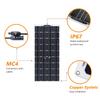 300W semi-flexible solar panel is suitable for outdoor power generation system parking shed electric car