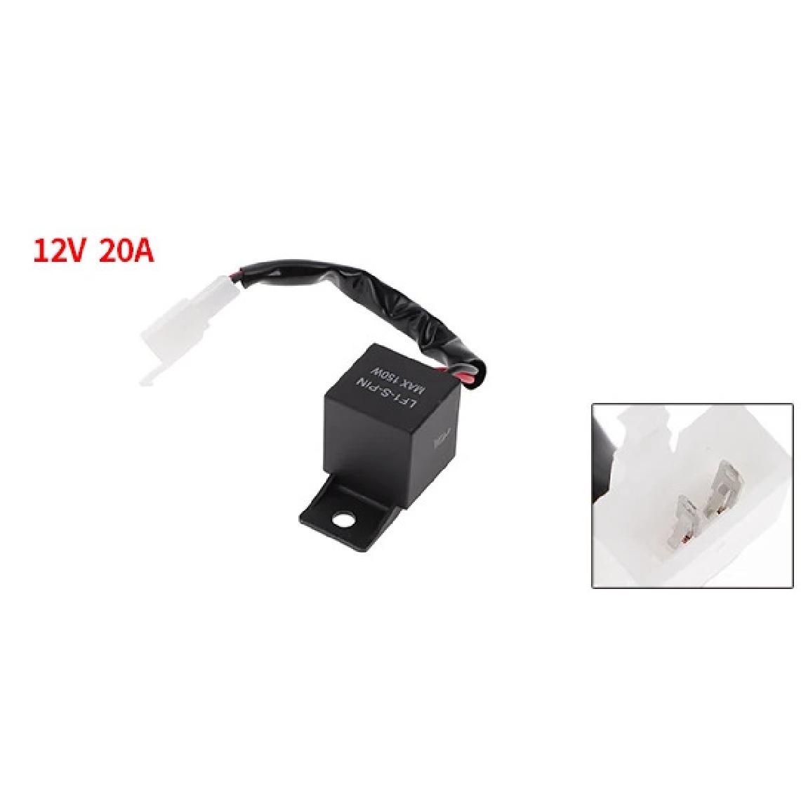 Motoforti 2 P 20A 12V Auto Relay Waterproof Car Relay for Honda for Kawasaki Black with Harness Sockets