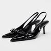 2026 New Summer Pointed Toe High Heel Women Sandals Fashion Butterfly-knot Singbacks Pumps Female Elegant Party Dress Sandalias