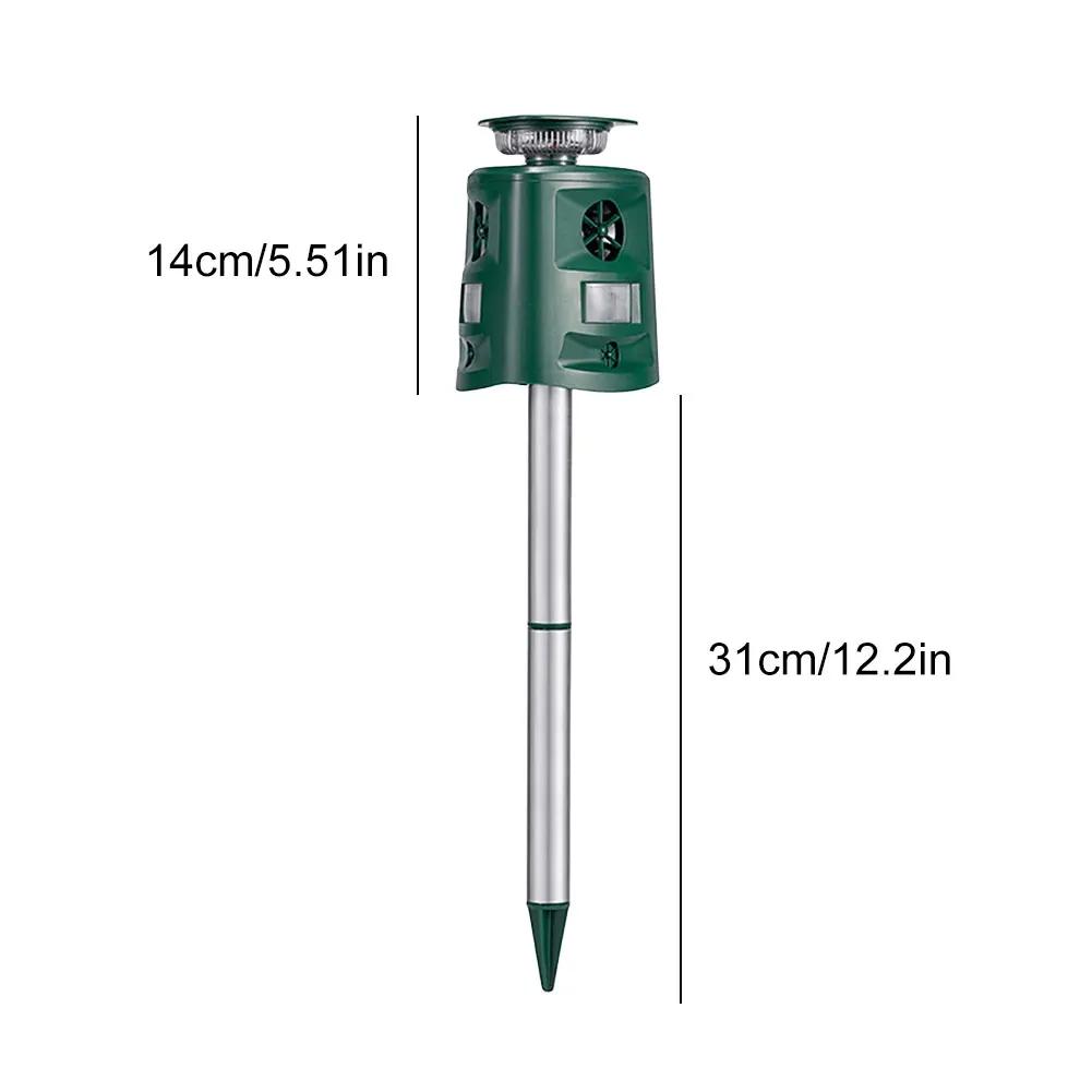 Ultrasonic Animal Repeller Pest Animal Repellent 360 Degree Solar Cat Deterrent IP44 Waterproof 5 Modes for Dog Cat Bird Rabbit