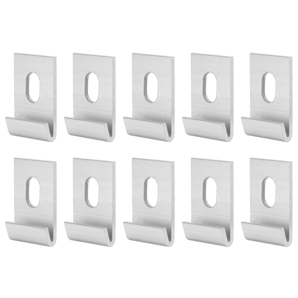 10Pcs Base Clips Hook Fixings Attaches Aluminium Greenhouses Fixture Set