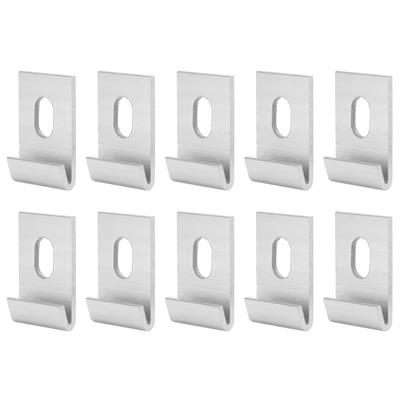 10 Stück Basisclips Hakenbefestigungen Befestigungen Aluminium Gewächshäuser Befestigungsset