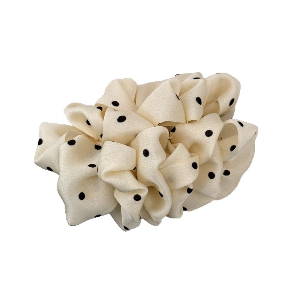 Pleated Cloud Bubble Hair Accessory Polka Dot Floral Grab Clip, Sweet Girl Atmosphere Banana Hair Clip