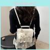 2024 New Korean Style Vintage Fashionable Dual Shoulder Bag In Black Blue Red And White