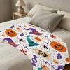 Soft Printed Flannel Fleece Blanket | Halloween & Christmas Collection, Skin-Friendly, Warm & Cozy for Home Use