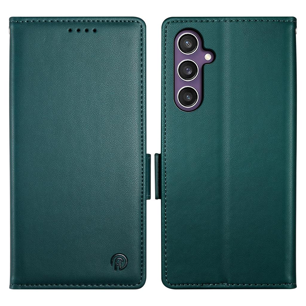 DF-010 For Samsung Galaxy S24+ Wallet Case Leather Phone Cover Side Magnetic Clasps